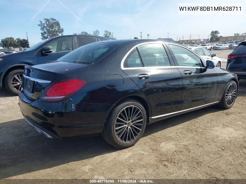 2021 Mercedes-Benz C 300 Sedan VIN: W1KWF8DB1MR628711 Lot: 40776095