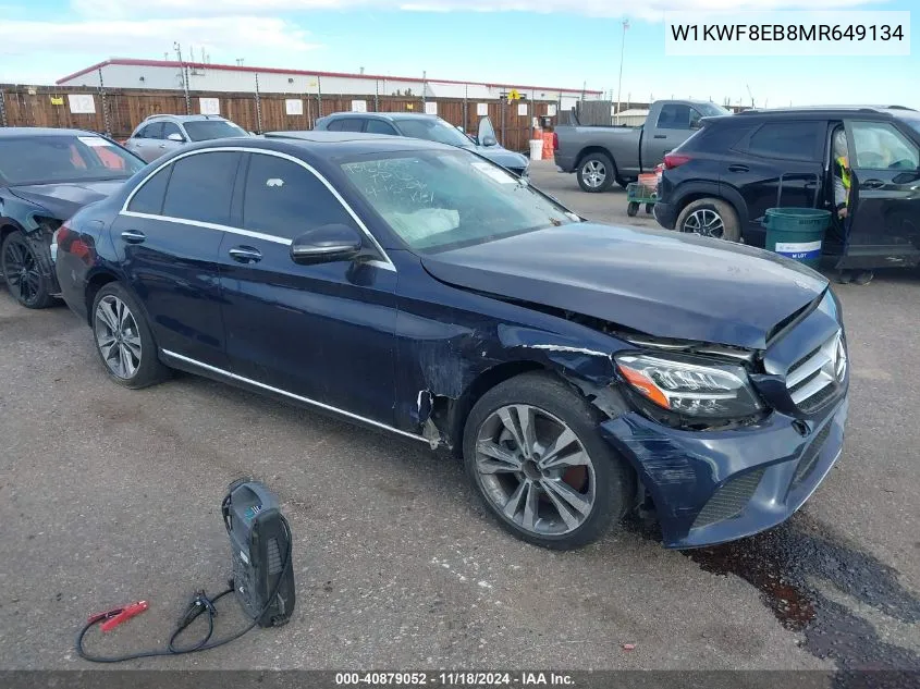 2021 Mercedes-Benz C 300 4Matic VIN: W1KWF8EB8MR649134 Lot: 40879052