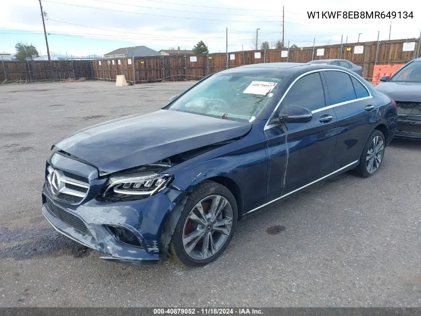 2021 Mercedes-Benz C 300 4Matic VIN: W1KWF8EB8MR649134 Lot: 40879052