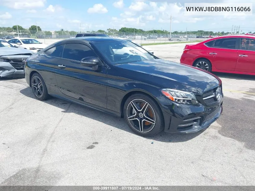 2022 Mercedes-Benz C 300 Coupe VIN: W1KWJ8DB8NG116066 Lot: 39911807