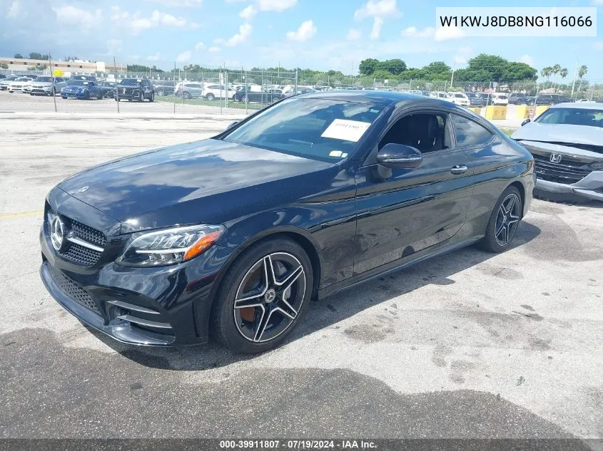 2022 Mercedes-Benz C 300 Coupe VIN: W1KWJ8DB8NG116066 Lot: 39911807