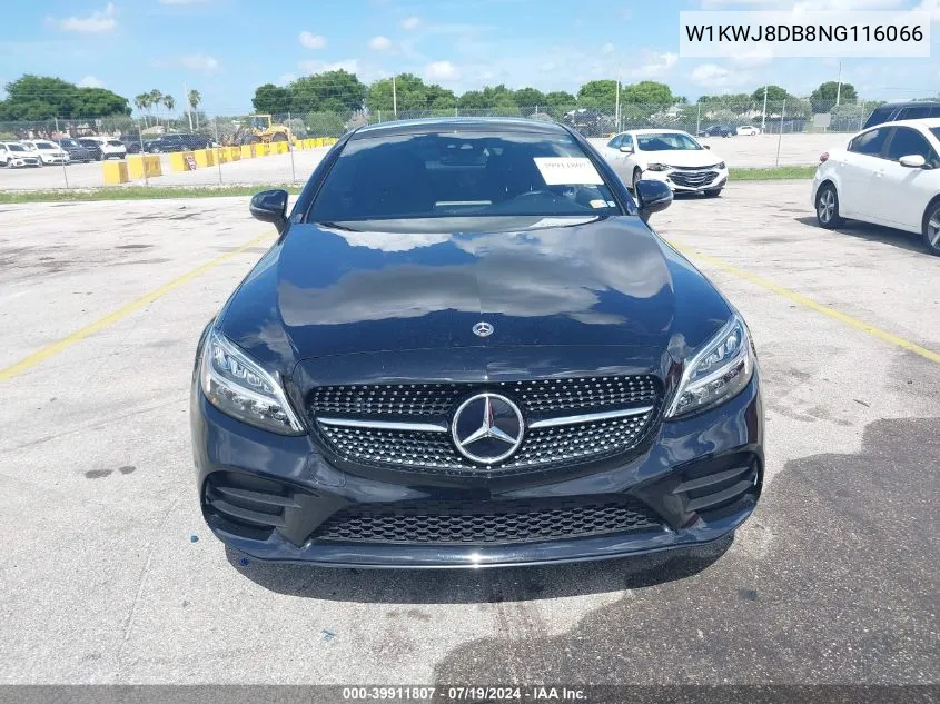 2022 Mercedes-Benz C 300 Coupe VIN: W1KWJ8DB8NG116066 Lot: 39911807