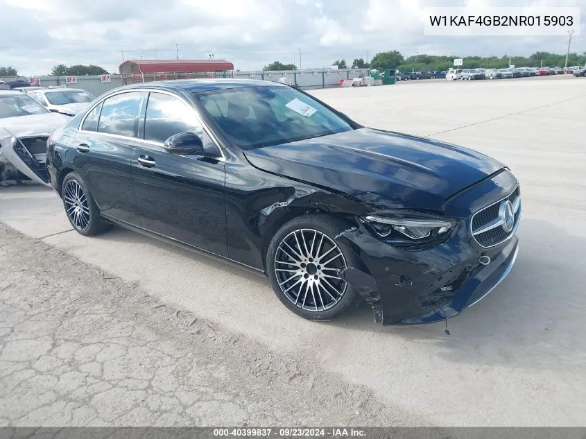 2022 Mercedes-Benz C 300 Sedan VIN: W1KAF4GB2NR015903 Lot: 40399837