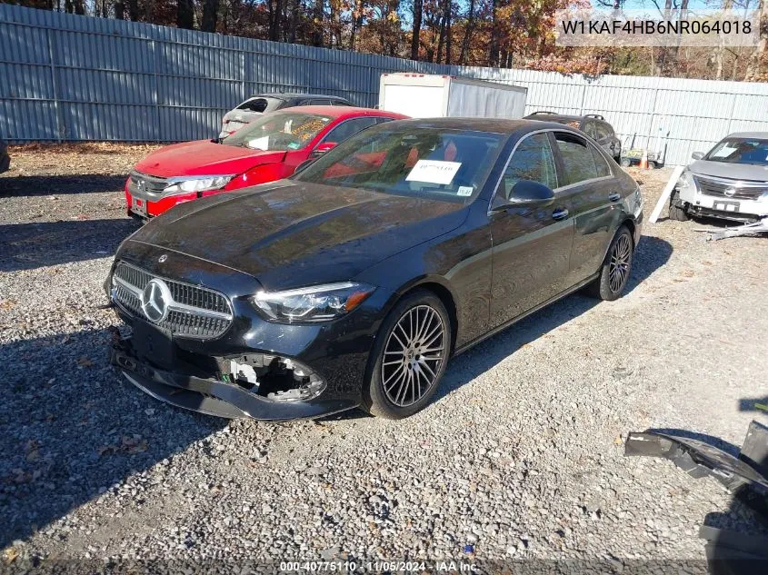 2022 Mercedes-Benz C 300 4Matic VIN: W1KAF4HB6NR064018 Lot: 40775110