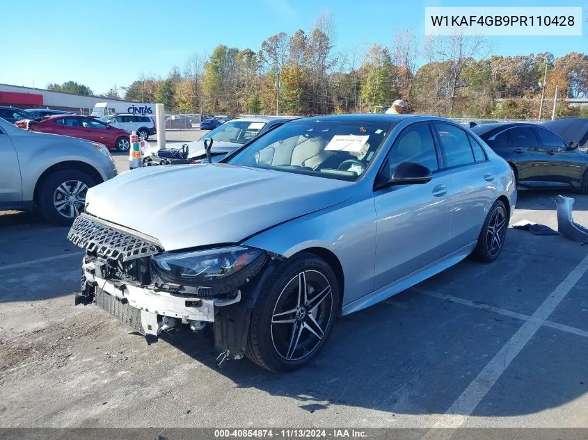 2023 Mercedes-Benz C 300 Sedan VIN: W1KAF4GB9PR110428 Lot: 40854874