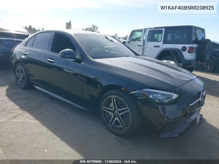 2024 Mercedes-Benz C 300 VIN: W1KAF4GB5RR208925 Lot: 40799668