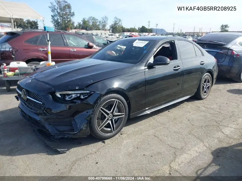 2024 Mercedes-Benz C 300 VIN: W1KAF4GB5RR208925 Lot: 40799668