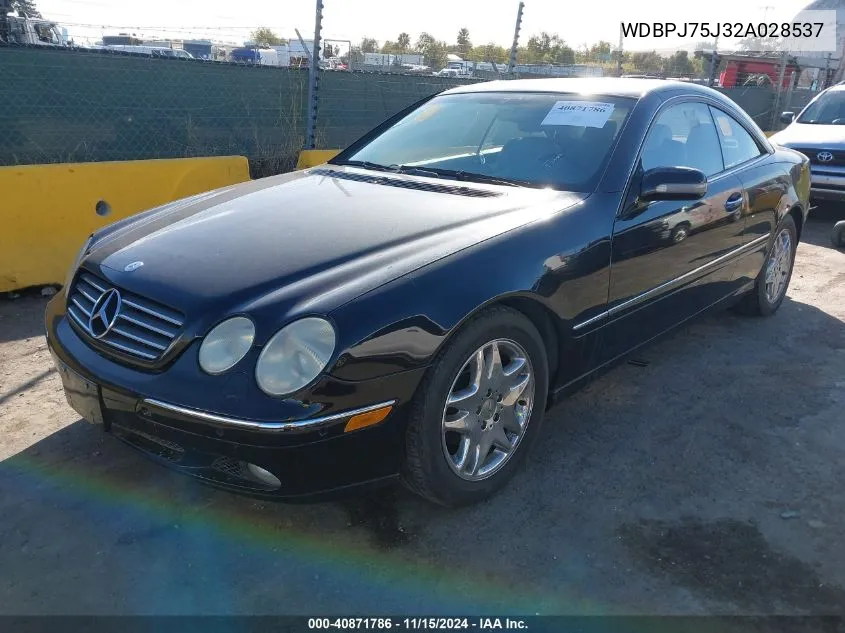 WDBPJ75J32A028537 2002 Mercedes-Benz Cl 500