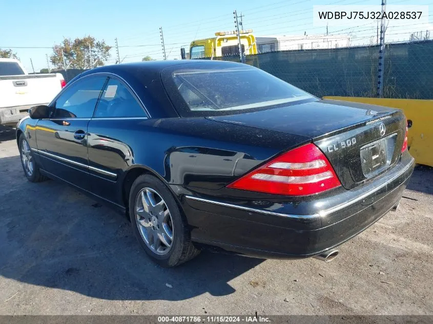 WDBPJ75J32A028537 2002 Mercedes-Benz Cl 500