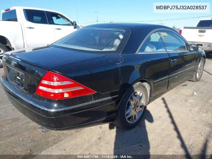 WDBPJ75J32A028537 2002 Mercedes-Benz Cl 500