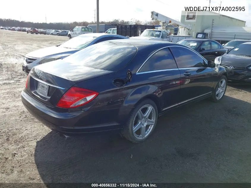 2007 Mercedes-Benz Cl 550 VIN: WDDEJ71X87A002595 Lot: 40856332