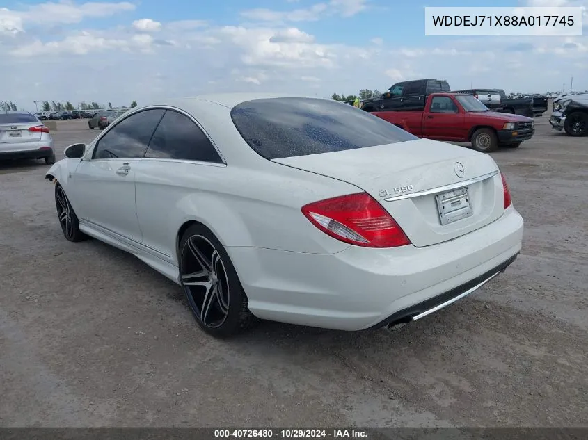 2008 Mercedes-Benz Cl 550 VIN: WDDEJ71X88A017745 Lot: 40726480