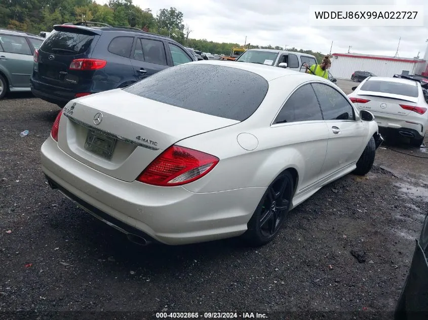 2009 Mercedes-Benz Cl 550 4Matic VIN: WDDEJ86X99A022727 Lot: 40302865