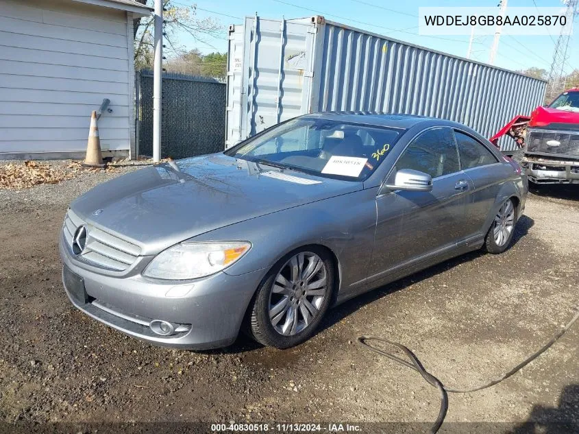 2010 Mercedes-Benz Cl 550 4Matic VIN: WDDEJ8GB8AA025870 Lot: 40830518