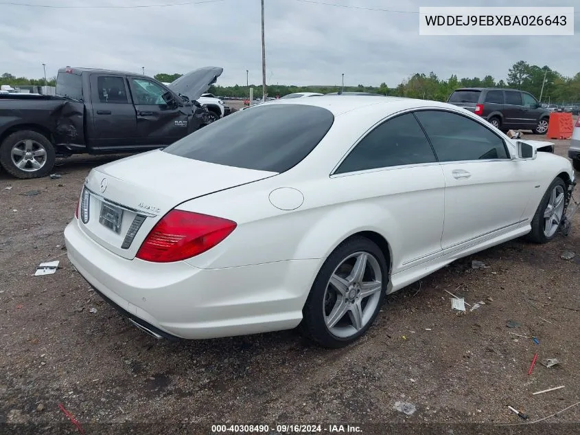 2011 Mercedes-Benz Cl 550 4Matic VIN: WDDEJ9EBXBA026643 Lot: 40308490