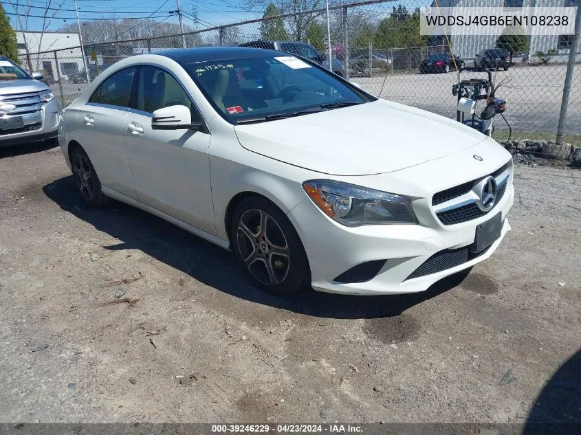 2014 Mercedes-Benz Cla 250 4Matic VIN: WDDSJ4GB6EN108238 Lot: 39246229