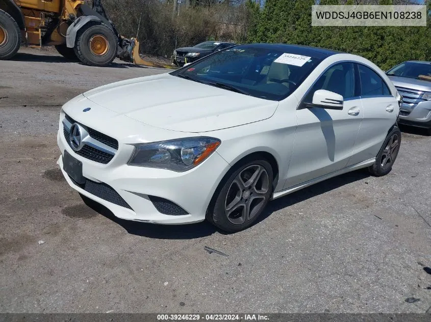 2014 Mercedes-Benz Cla 250 4Matic VIN: WDDSJ4GB6EN108238 Lot: 39246229