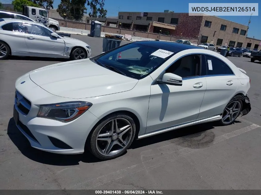 2014 Mercedes-Benz Cla 250 VIN: WDDSJ4EB2EN126514 Lot: 39401438