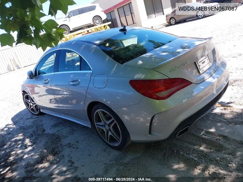 2014 Mercedes-Benz Cla 250 VIN: WDDSJ4EB9EN067087 Lot: 39717494