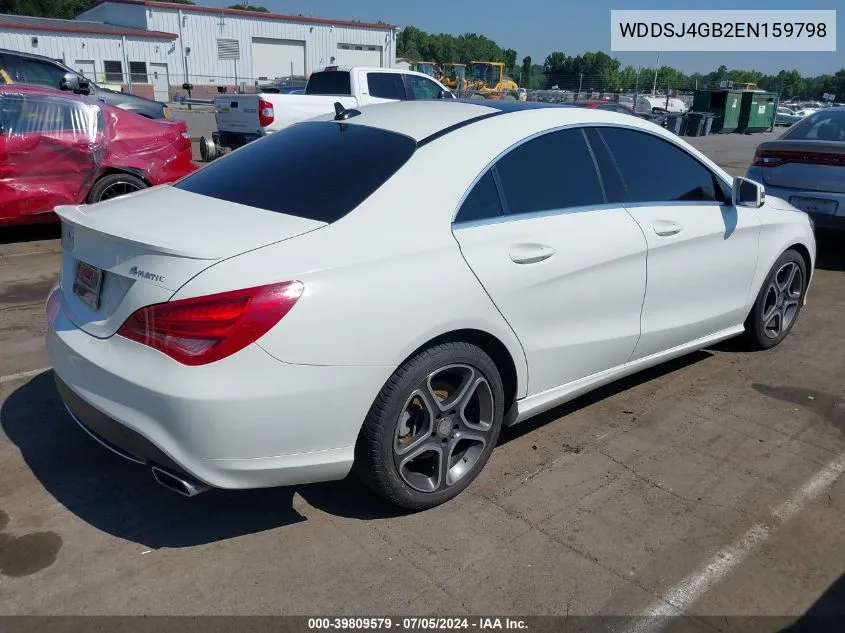 2014 Mercedes-Benz Cla 250 4Matic VIN: WDDSJ4GB2EN159798 Lot: 39809579