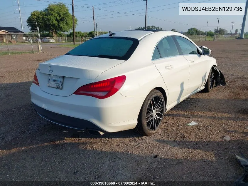 2014 Mercedes-Benz Cla 250 VIN: WDDSJ4EB2EN129736 Lot: 39810668