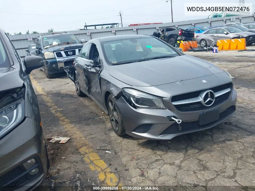 2014 Mercedes-Benz Cla 250 4Matic VIN: WDDSJ4GB5EN072476 Lot: 39986205