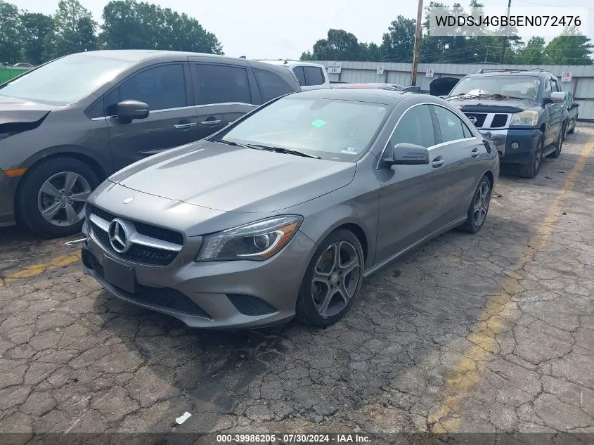 2014 Mercedes-Benz Cla 250 4Matic VIN: WDDSJ4GB5EN072476 Lot: 39986205