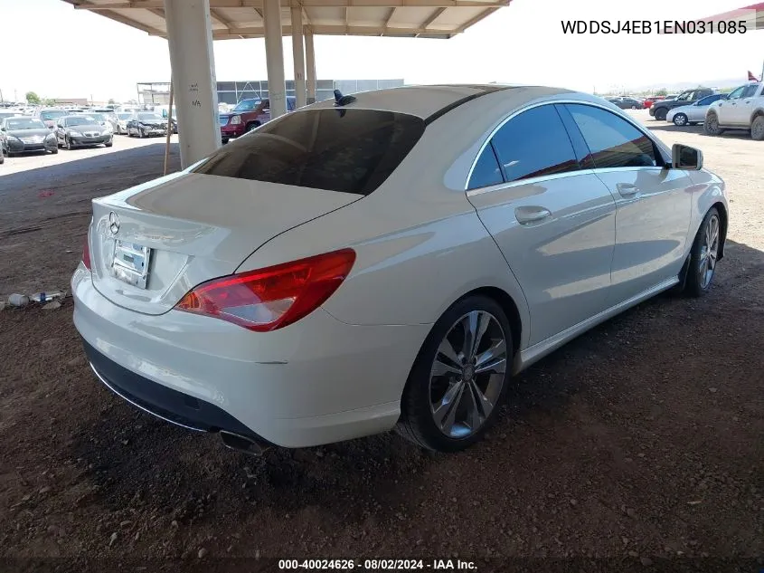 2014 Mercedes-Benz Cla 250 VIN: WDDSJ4EB1EN031085 Lot: 40024626