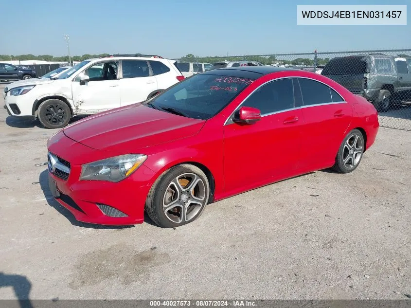 2014 Mercedes-Benz Cla 250 VIN: WDDSJ4EB1EN031457 Lot: 40027573