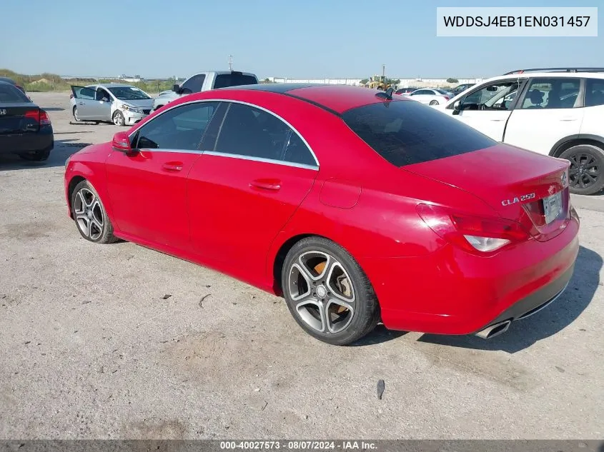 2014 Mercedes-Benz Cla 250 VIN: WDDSJ4EB1EN031457 Lot: 40027573