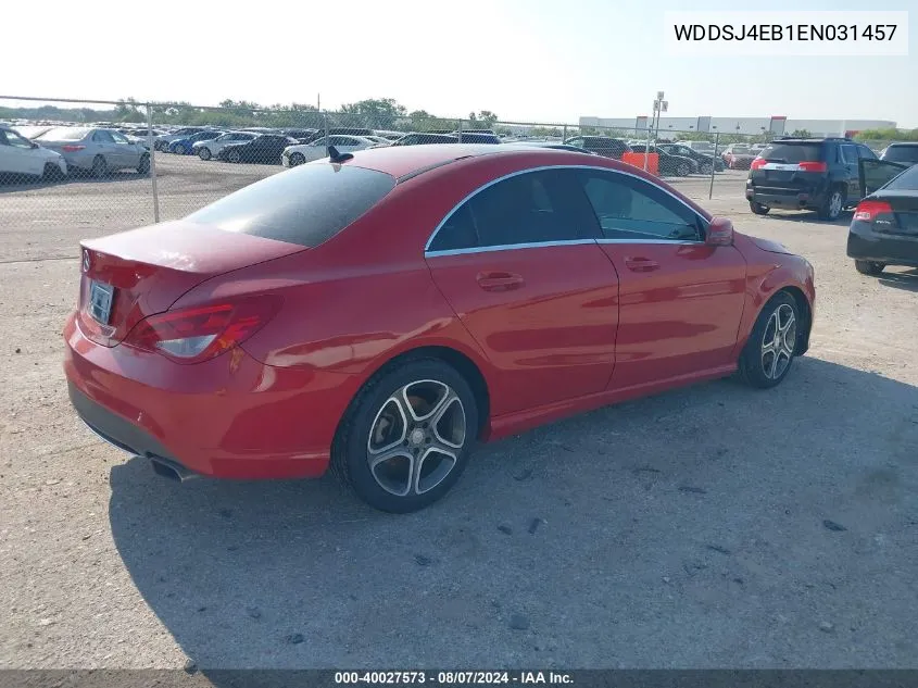 2014 Mercedes-Benz Cla 250 VIN: WDDSJ4EB1EN031457 Lot: 40027573