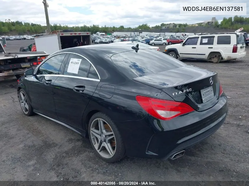 2014 Mercedes-Benz Cla 250 VIN: WDDSJ4EB6EN137581 Lot: 40142055