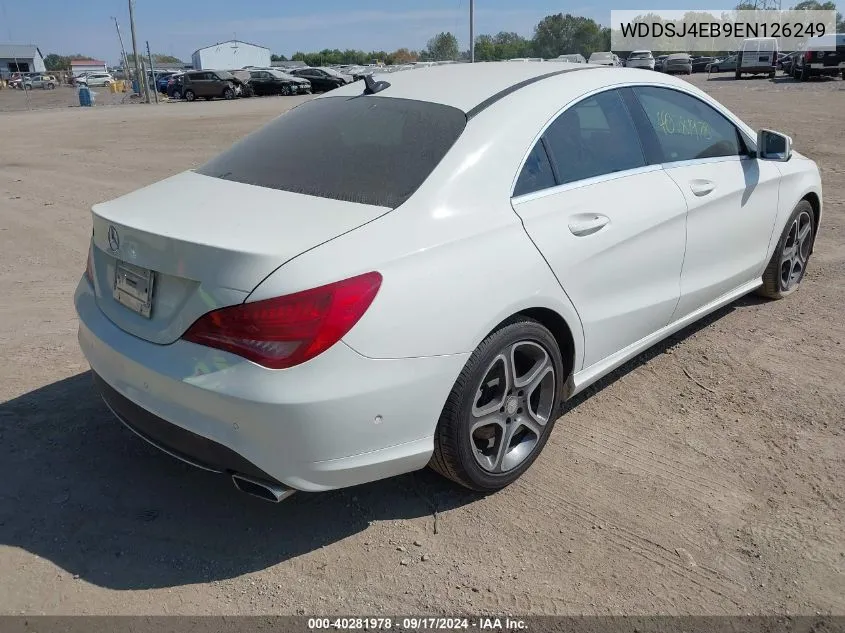 2014 Mercedes-Benz Cla 250 VIN: WDDSJ4EB9EN126249 Lot: 40281978