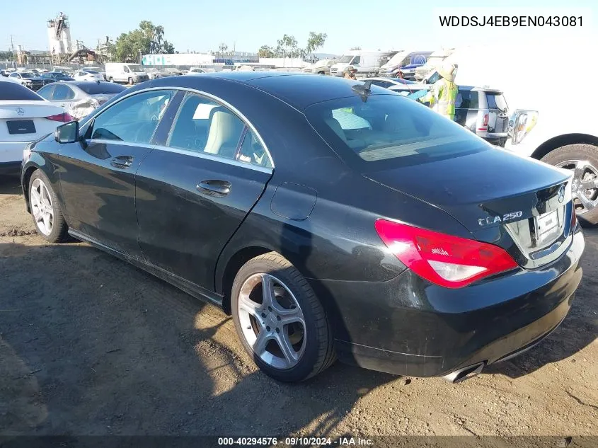 2014 Mercedes-Benz Cla 250 250 VIN: WDDSJ4EB9EN043081 Lot: 40294576