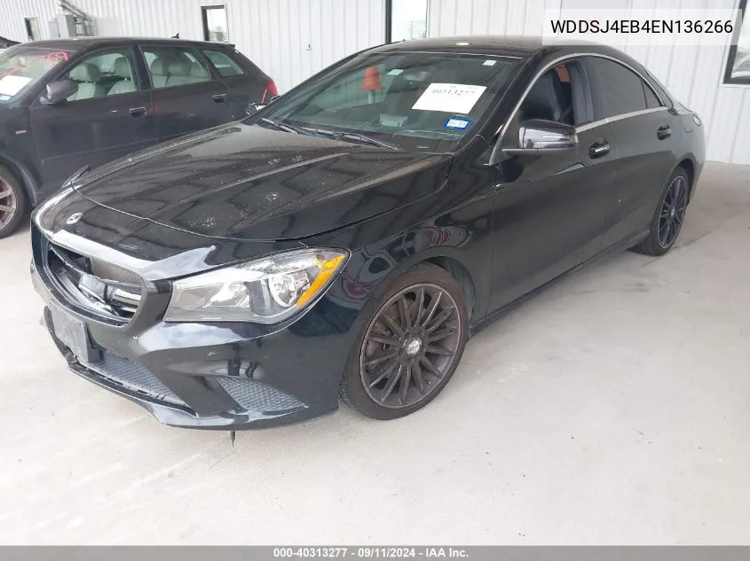 2014 Mercedes-Benz Cla 250 VIN: WDDSJ4EB4EN136266 Lot: 40313277