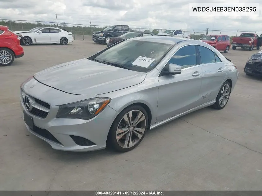 2014 Mercedes-Benz Cla 250 VIN: WDDSJ4EB3EN038295 Lot: 40329141