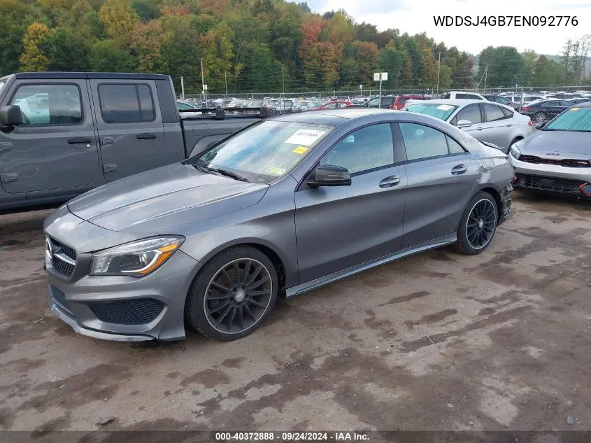 2014 Mercedes-Benz Cla 250 4Matic VIN: WDDSJ4GB7EN092776 Lot: 40372888