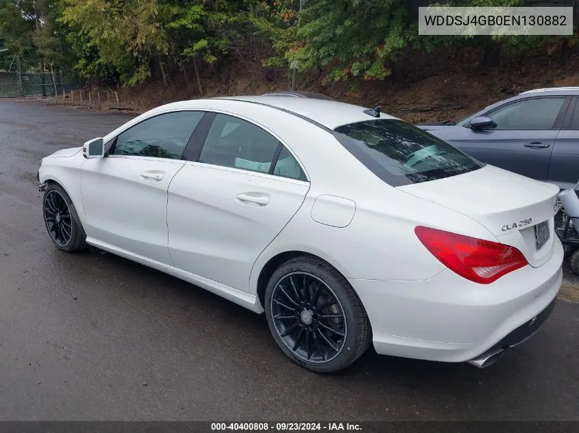 2014 Mercedes-Benz Cla 250 4Matic VIN: WDDSJ4GB0EN130882 Lot: 40400808