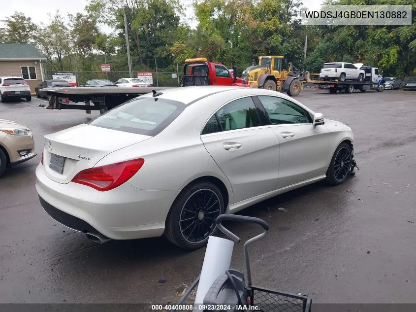 2014 Mercedes-Benz Cla 250 4Matic VIN: WDDSJ4GB0EN130882 Lot: 40400808