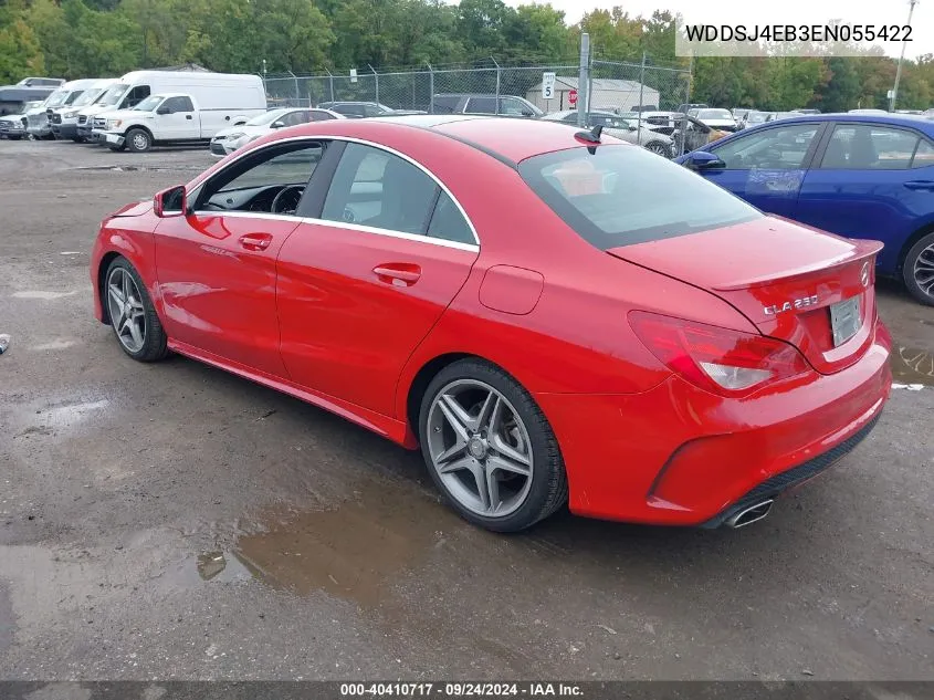 2014 Mercedes-Benz Cla 250 250 VIN: WDDSJ4EB3EN055422 Lot: 40410717