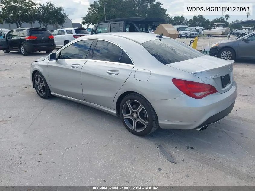 2014 Mercedes-Benz Cla 250 4Matic VIN: WDDSJ4GB1EN122063 Lot: 40452004