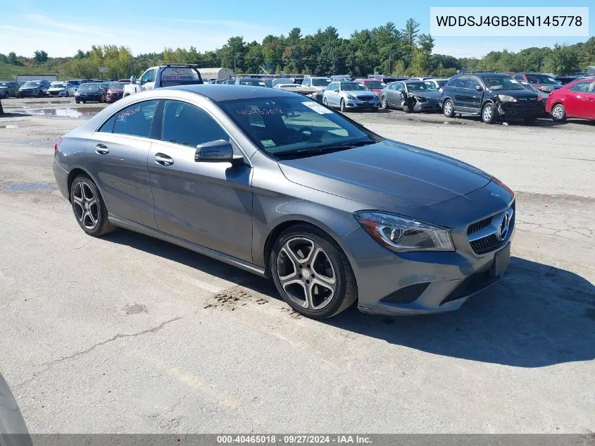 2014 Mercedes-Benz Cla 250 4Matic VIN: WDDSJ4GB3EN145778 Lot: 40465018