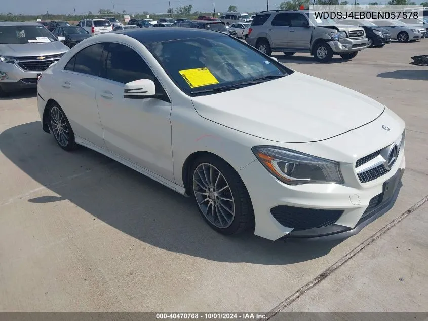 2014 Mercedes-Benz Cla 250 VIN: WDDSJ4EB0EN057578 Lot: 40470768