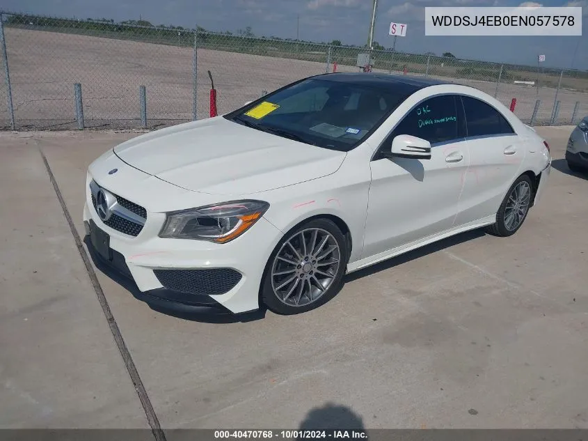 2014 Mercedes-Benz Cla 250 VIN: WDDSJ4EB0EN057578 Lot: 40470768