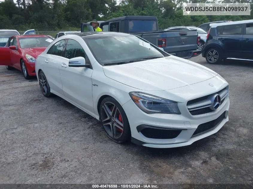 2014 Mercedes-Benz Cla 45 Amg VIN: WDDSJ5CB8EN098937 Lot: 40476598