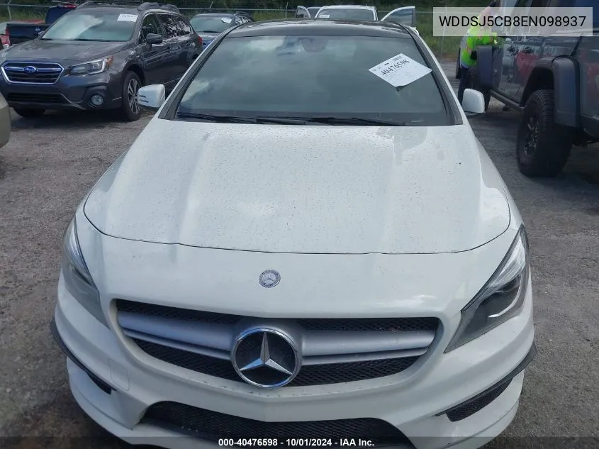 2014 Mercedes-Benz Cla 45 Amg VIN: WDDSJ5CB8EN098937 Lot: 40476598