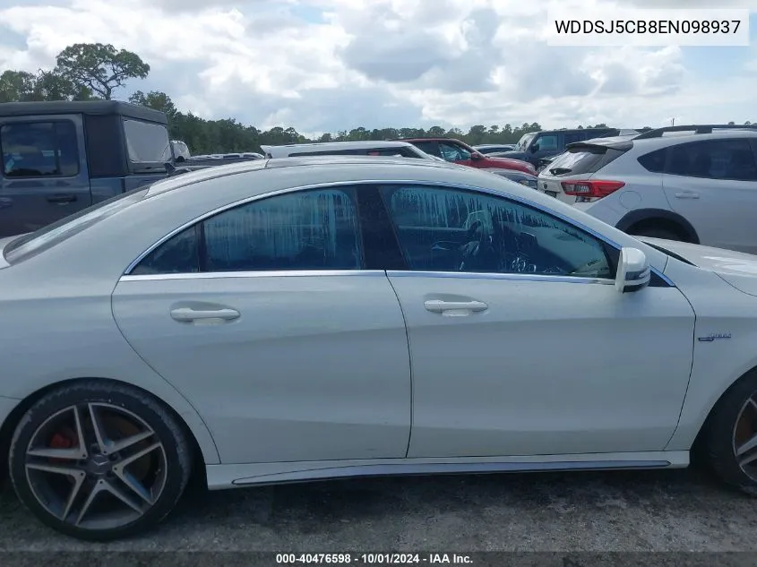 2014 Mercedes-Benz Cla 45 Amg VIN: WDDSJ5CB8EN098937 Lot: 40476598