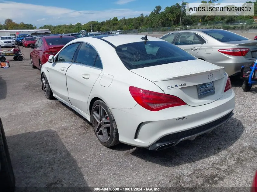 2014 Mercedes-Benz Cla 45 Amg VIN: WDDSJ5CB8EN098937 Lot: 40476598