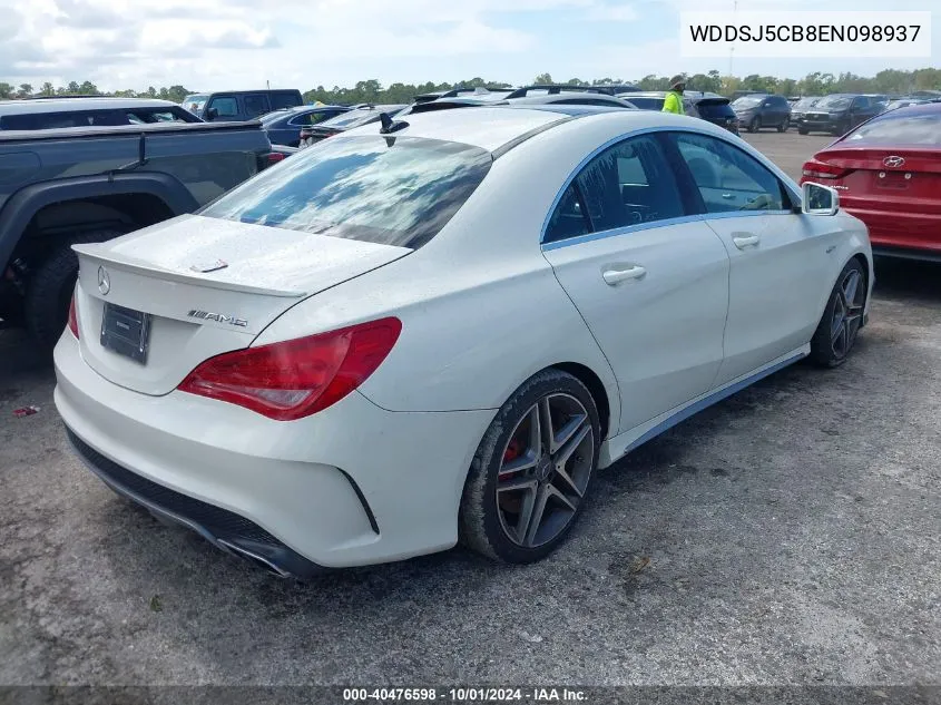 2014 Mercedes-Benz Cla 45 Amg VIN: WDDSJ5CB8EN098937 Lot: 40476598