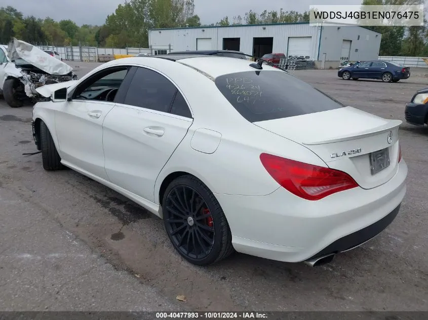 2014 Mercedes-Benz Cla 250 4Matic VIN: WDDSJ4GB1EN076475 Lot: 40477993